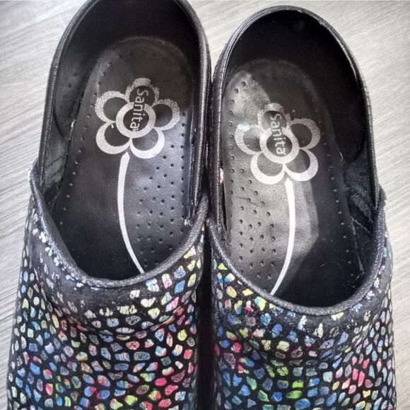Sanita Women's Clog Multi-colored Stained Glass Print size 39/8 US - Picture 9 of 15